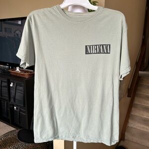 NIRVANA Men's Mint Green Short Sleeve Tee